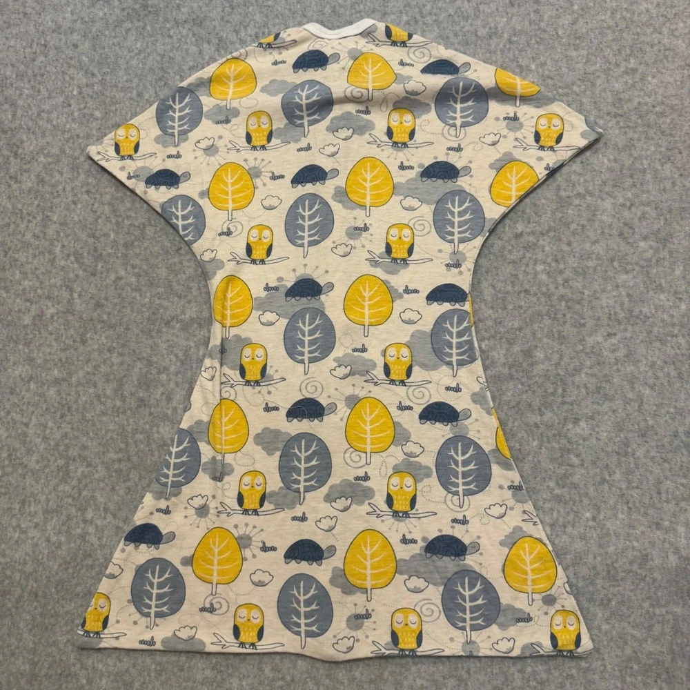 Sleeping Baby Zipadee-Zip Swaddle Transition Owl Turtle Yellow Small 3-6M